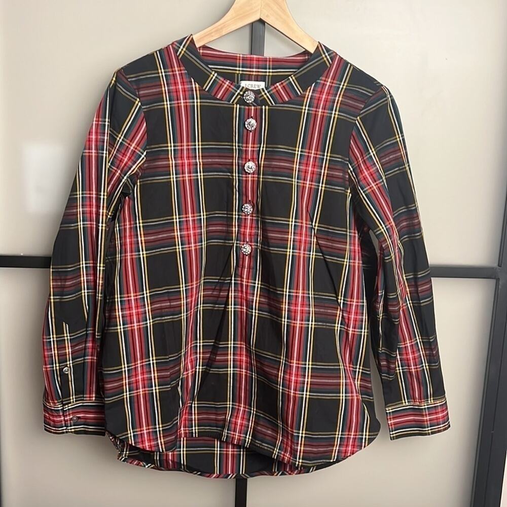 J Crew Factory Holiday Blouse Size Small